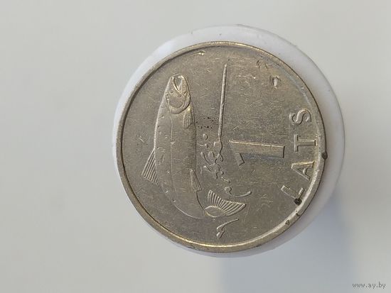 1 лат Рыбы лосось Латвия 1992 год  лот 45