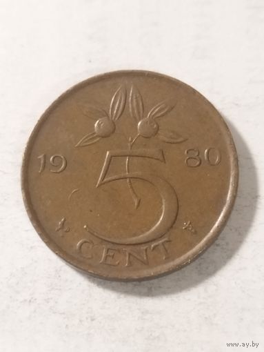 Нидерланды 5 центов 1980