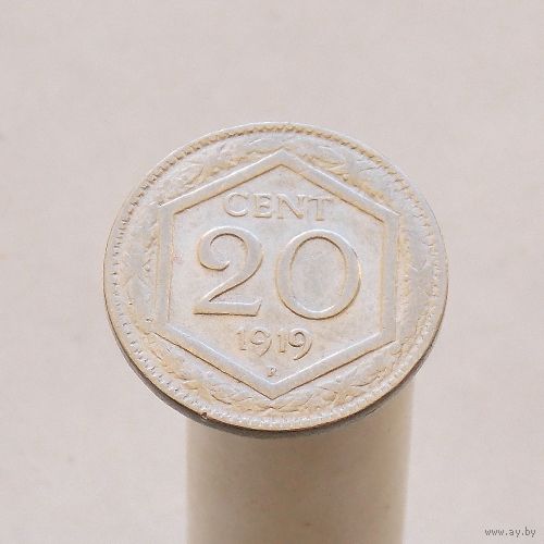 Италия 20 чентезимо  1919