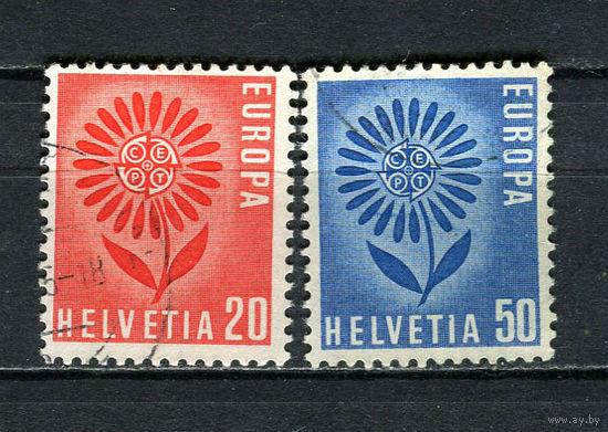Швейцария - 1964 - Европа (C.E.P.T.) - Цветы - [Mi. 800-801] - полная серия - 2 марки. Гашеные.  (LOT Fy5)-T10P32