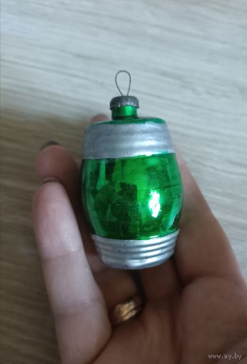 Ёлочная игрушка, стекло, бочка из сказки о царе Салтане