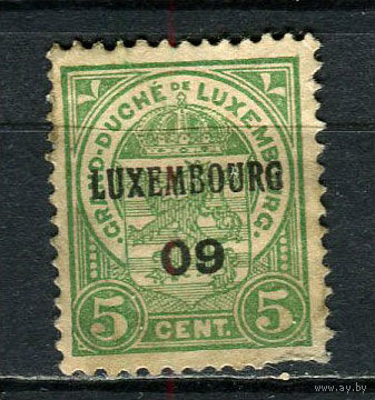 Люксембург - 1907 - Герб 5С с надпечаткой LUXEMBOURG 09 - [Mi.87VII] - 1 марка. MH.  (Лот 41Go)-T41P10