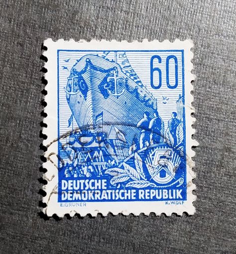 Марка ГДР 1953 год Стандарт