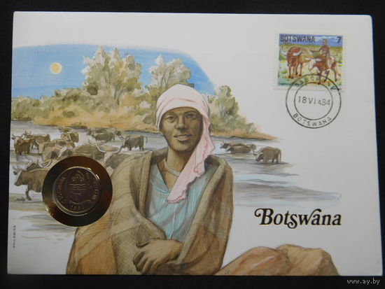 Ботсвана 10 тхебе 1984 г конверт первого дня КПД