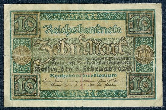 Германия 10 Марок 1920 год.