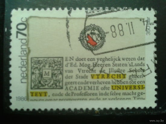 Нидерланды 1986 350 лет университету