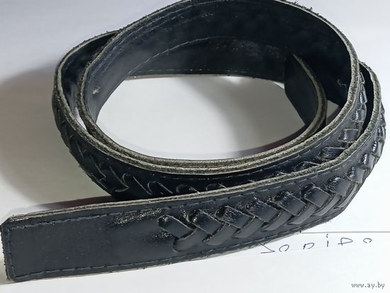 Ремень кожаный - ручная работа . 90 см .