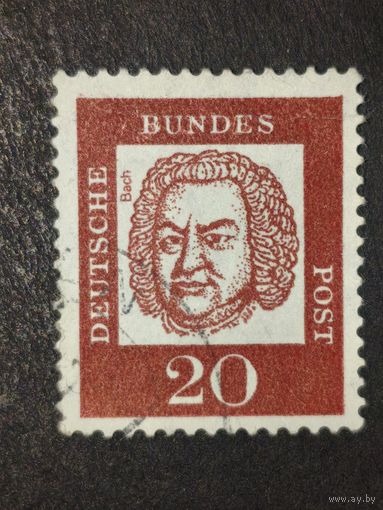 Германия 1961. Известные немцы. Иоганн Себастьян Бах (1685-1750), композитор