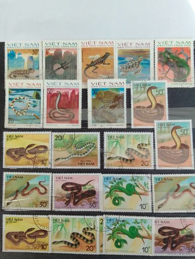 Марки  Змеи  Вьетнам   0,50руб.-1шт