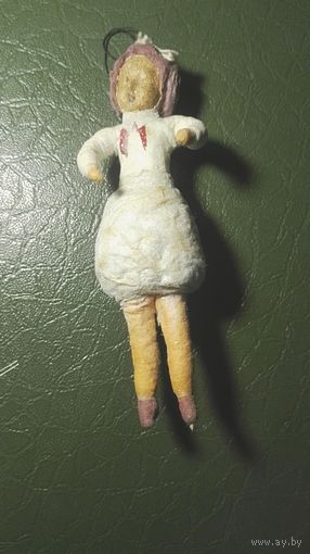 Елочная игрушка 40-50х годов. Пионерка,, страшная!!!