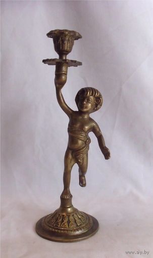 Подсвечник Путти Бронза 02