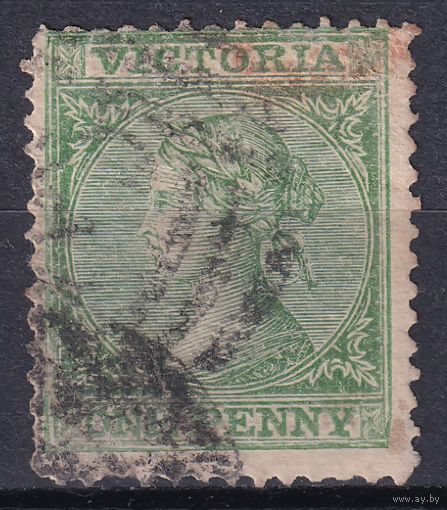 88.Aust. Великобритания. Австралийские штаты. Виктория. Стандарт. 1864 г. 1p. Mi.#37.
