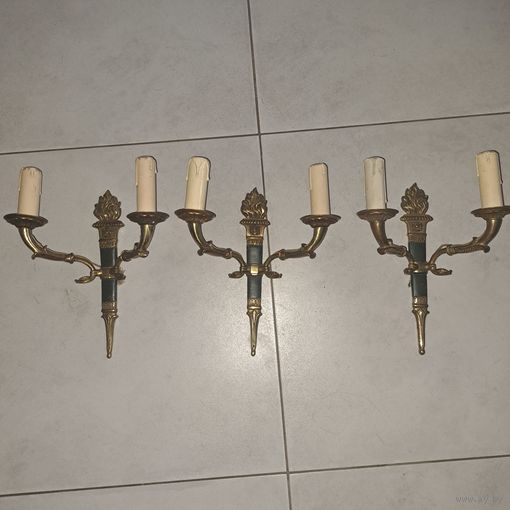 Бра светильники. Бронза Позолота. Ампир.