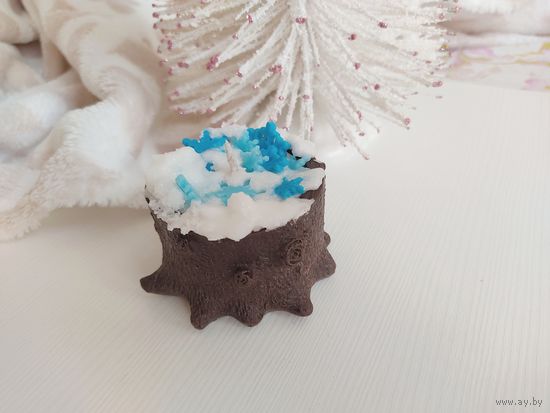 Свеча ''Снежный пенёк''