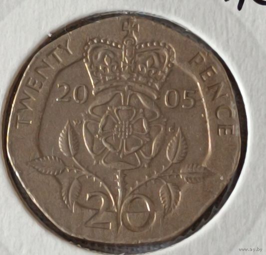 Великобритания. 20 пенсов 2005 года.
