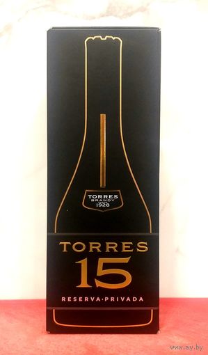 Коробка для Бутылки * Бренди * TORRES * RESERVA PRIVADA * ТОРРЕС * 15 лет * 0.7 литра * высота 28 см * ширина 10 см * 2