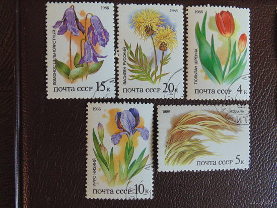 СССР 1986 г. Цветы.