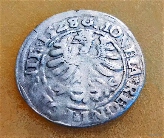 ГРОШ 1528, ЖИГИМОНТ СТАРЫЙ, КРАКОВ
