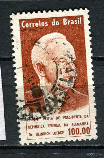 Бразилия - 1964 - Визит президента Генриха Любке - [Mi. 1057] - полная серия - 1 марка. Гашеная.  (Лот 25CG)