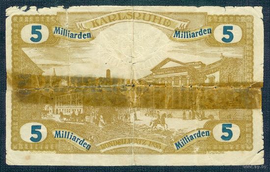 Германия 5 миллиардов марок 1923 год.