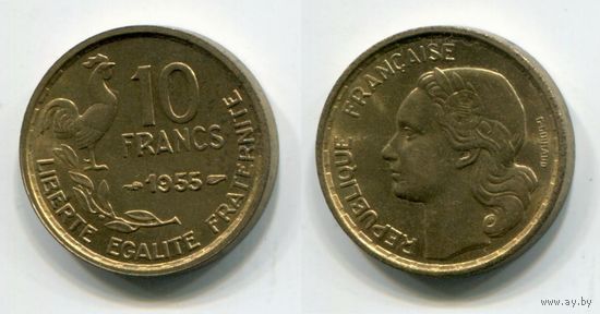 Франция. 10 франков (1955, XF)