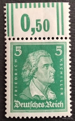 Германия. Третий рейх 1933г. Mi387** Шиллер.
