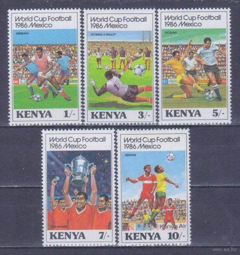 [341] Кения 1986. Спорт.Футбол.Чемпионат мира. СЕРИЯ MNH. Кат.15 е.