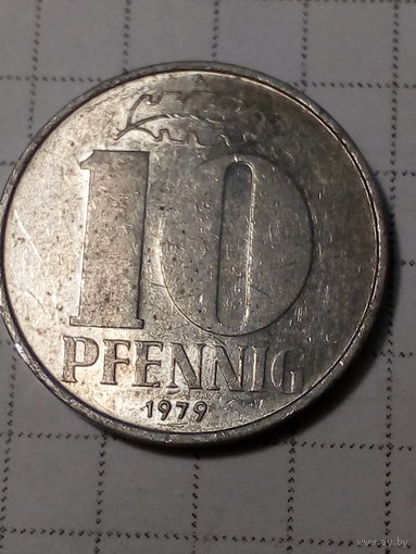 10 пфеннигов ГДР 1979 год