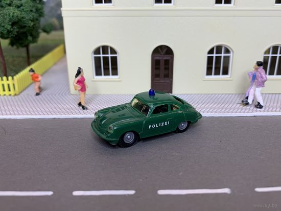 Porsche 356 POLIZEI. Масштаб HO 1:87.