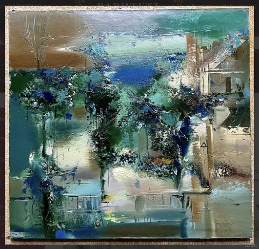 Шепелевич В.А;77/73см;1994г;х/м"Навальніца ў горадзе"