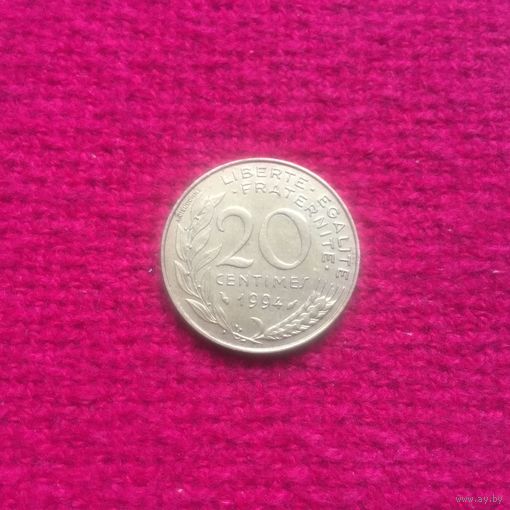 Франция 20 сантимов 1994 г.