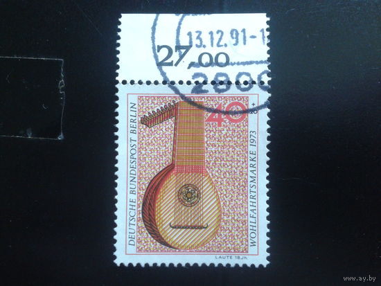 Берлин 1973 муз. инструмент 18 века Михель-1,2 евро гаш.