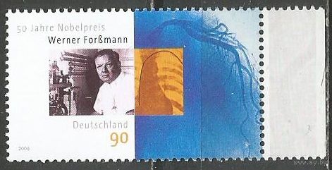 Германия. 50 лет со дня рождения В.Форссмана. Нобелевский лауреат по медицине. 2006г. Mi#2573.