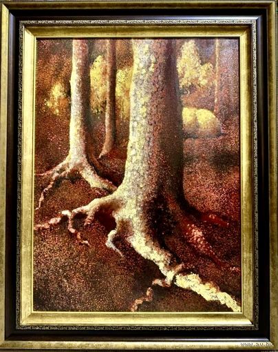 Казаков Б.И "День угасает". 1995г. Оргалит, масло. Размер 81х61,5 см.