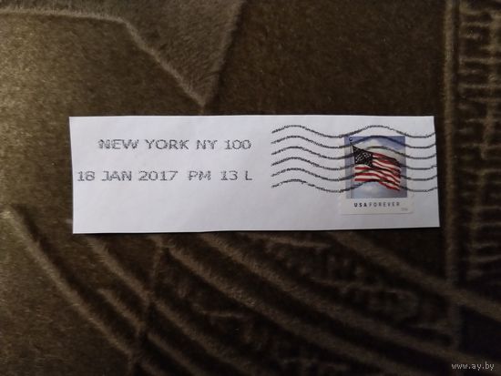 США марка флаг самоклейка на вырезке (5-4)