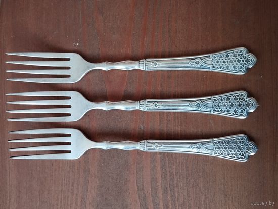 Вилки мельхиоровые (набор 3 штуки). Бакинский з-д, СССР