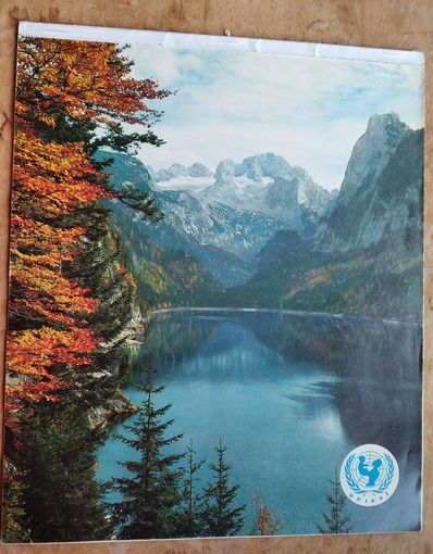 Настенный художественный календарь. ЮНИСЕФ. 1977 г.  Большой формат.