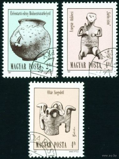 Археологические находки Венгрия 1987 год 3 марки