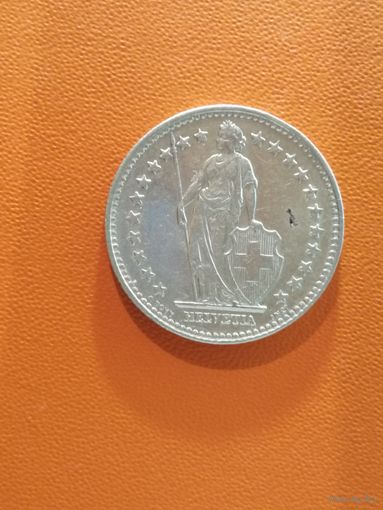 Швейцария 2 франка, 1940 год, KM# 21, серебро