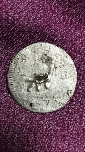 Монета 1745 года.