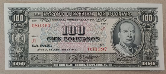 100 боливиано 1945 года - Боливия - UNC