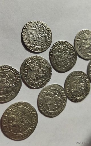 Полугроши 1557, 1558, 1559, 1560, 1561, 1562, 1563, 1564, 1564. Сборный лот. 1/2 гроша