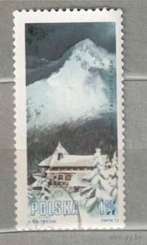 Горы. 1 марка, 1972г., гаш. Польша.