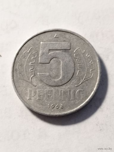 ГДР 5 пфенинг 1968 А