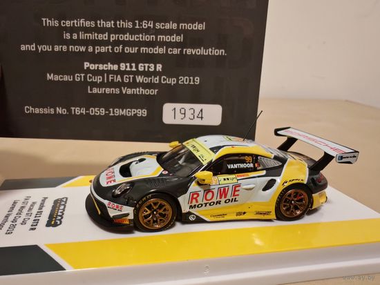 Tarmac 1/64 Porsche 911 GT3 R Macau GT Cup 2019