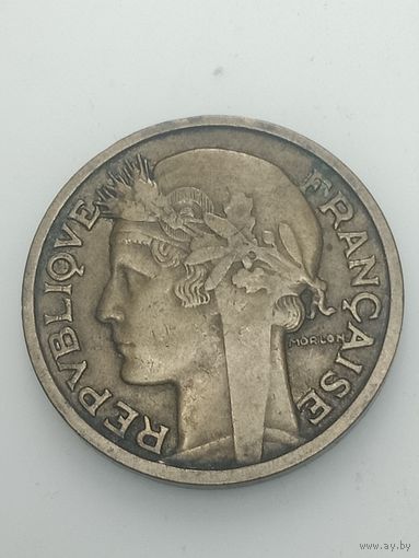 Франция 2 франка 1932 года .