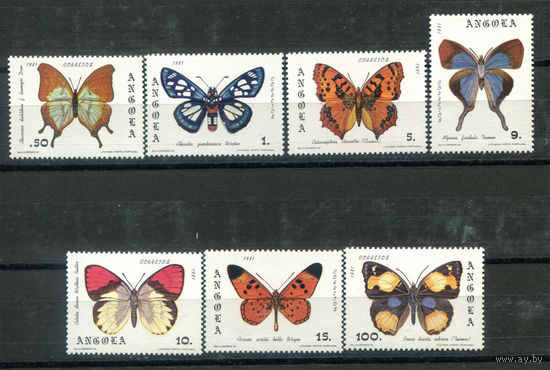 Ангола - 1982г. - Бабочки - полная серия, MNH [Mi 663-669] - 7 марок