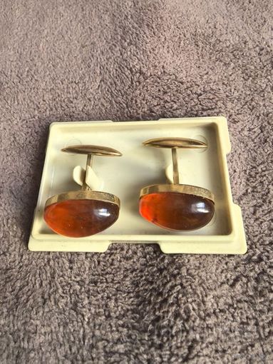 Запонки янтарь ссср