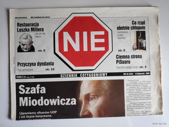 NIE - dziennik cotygodniowy Nr. 46(842) 16 listopada 2006.