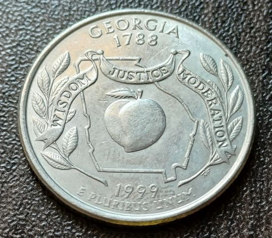 США 1/4 доллара, 1999 Квотер штата Джорджия D ( 1-4-8 )